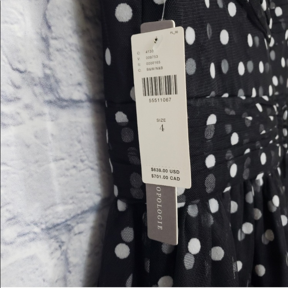 Anthropologie Shoshanna Off the Shoulder Polka Dot Midi Dress - Picture 7 of 11